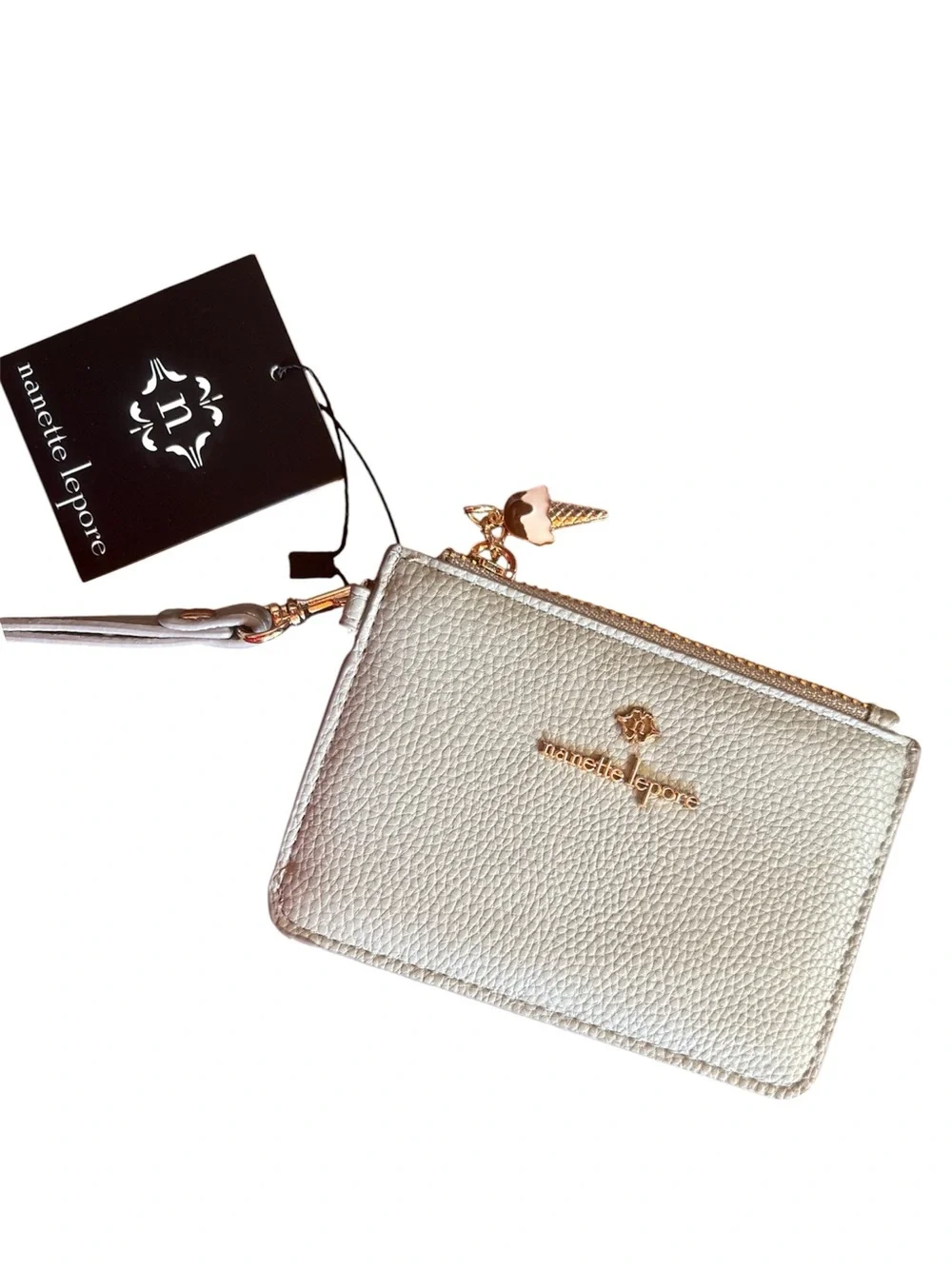 Nanette Lepore Wristlet/Cardholder w/ Ice Cream Charm - Clary Sage